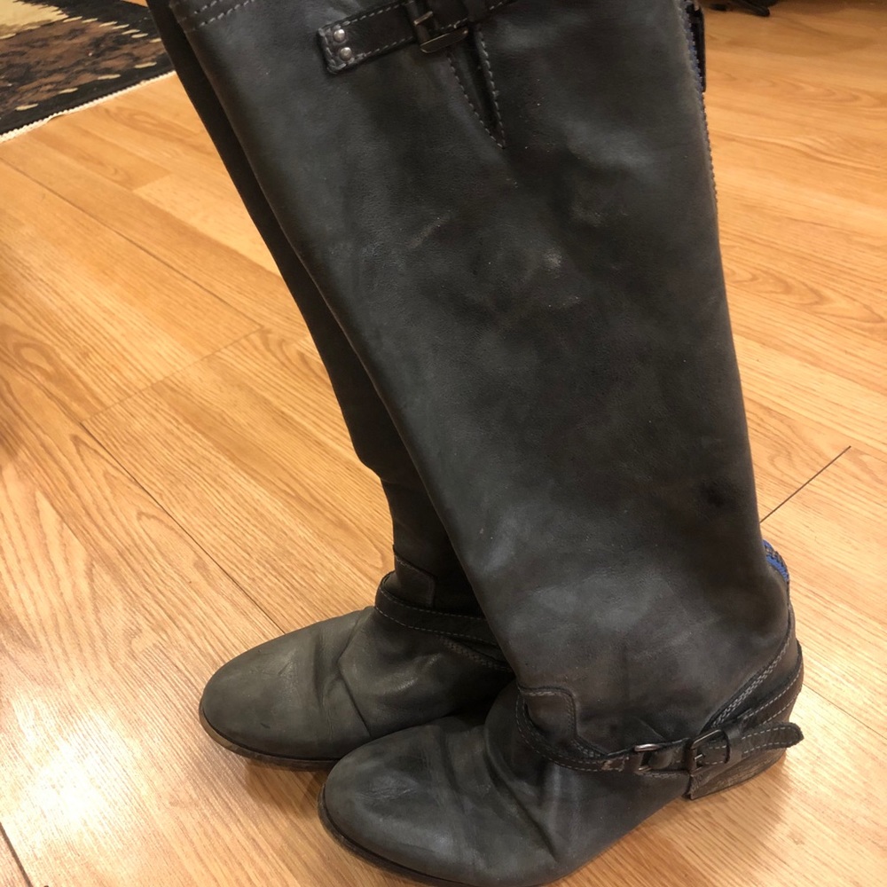 Steven madden Roady blue zipper boots